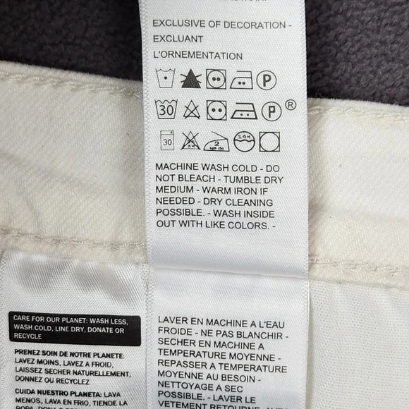 Levis 501 Shorts Womens 33 White Original Fit High Rise Button Fly Denim - Picture 6 of 11